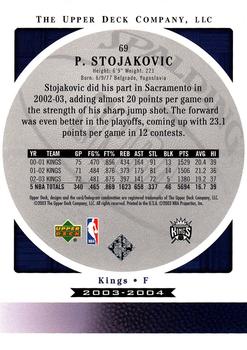 2003-04 Upper Deck Standing O #69 Peja Stojakovic Back