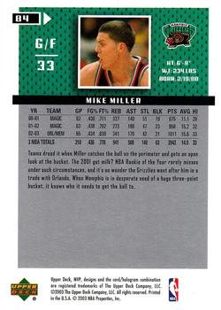 2003-04 Upper Deck MVP #84 Mike Miller Back