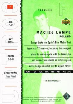 2003 UD Top Prospects #7 Maciej Lampe Back