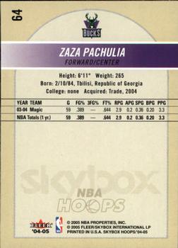 2004-05 Hoops #64 Zaza Pachulia Back