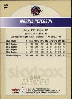2004-05 Hoops #76 Morris Peterson Back