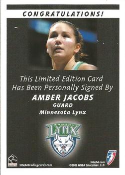 2007 Rittenhouse WNBA - Autographs #NNO Amber Jacobs Back