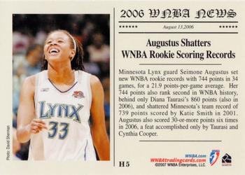 2007 Rittenhouse WNBA - Highlights #H5 Seimone Augustus Back