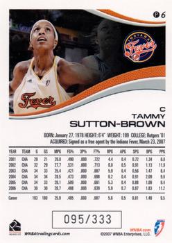 2007 Rittenhouse WNBA - Parallel #P6 Tammy Sutton-Brown Back