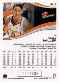 2007 Rittenhouse WNBA - Parallel #P13 Kelly Miller Back