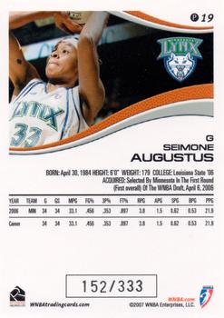 2007 Rittenhouse WNBA - Parallel #P19 Seimone Augustus Back