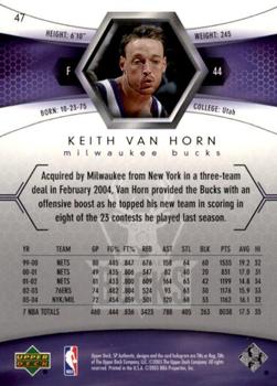 2004-05 SP Authentic #47 Keith Van Horn Back