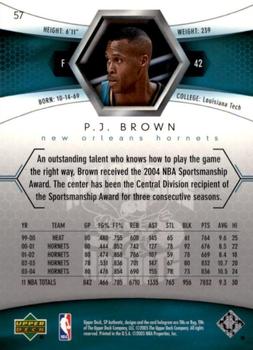 2004-05 SP Authentic #57 P.J. Brown Back