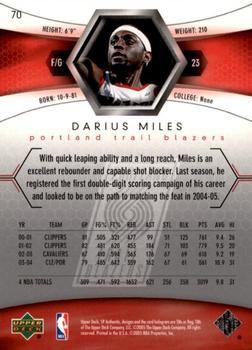 2004-05 SP Authentic #70 Darius Miles Back