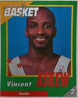 1995 French Sports Action Basket - Face 2 Face Seattle SuperSonics #NNO Vincent Askew Front