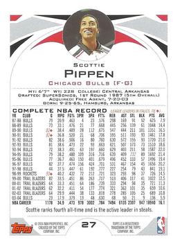 2004-05 Topps #27 Scottie Pippen Back