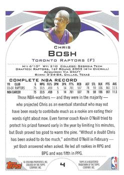 2004-05 Topps #4 Chris Bosh Back