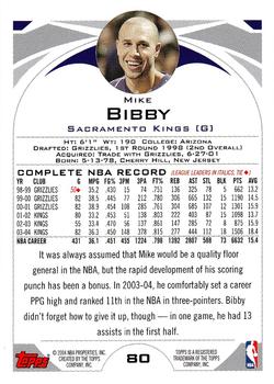 2004-05 Topps #80 Mike Bibby Back