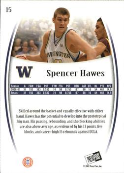 2007-08 Press Pass Legends - Silver #15 Spencer Hawes Back
