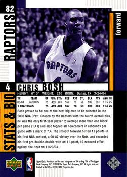 2004-05 Upper Deck Hardcourt #82 Chris Bosh Back