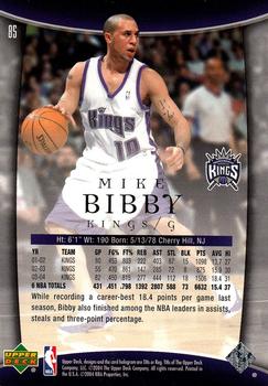 2004-05 Upper Deck Trilogy #85 Mike Bibby Back
