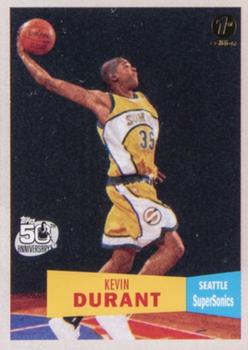 2007-08 Topps - 1957-58 Variations First Edition #112 Kevin Durant Front