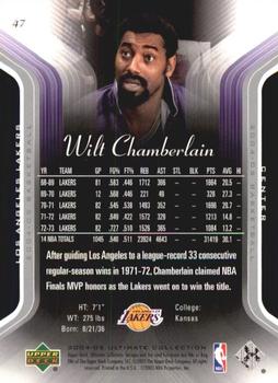2004-05 Upper Deck Ultimate Collection #47 Wilt Chamberlain Back