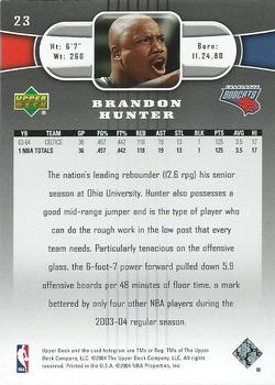 2004-05 Upper Deck #23 Brandon Hunter Back
