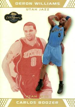 2007-08 Topps Co-Signers - Gold Red Foil #9 Carlos Boozer / Deron Williams Front