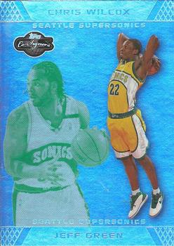 2007-08 Topps Co-Signers - Silver Green Foil #74 Jeff Green / Chris Wilcox Front