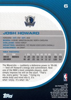2005-06 Finest #6 Josh Howard Back