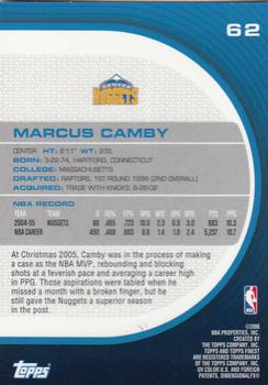 2005-06 Finest #62 Marcus Camby Back