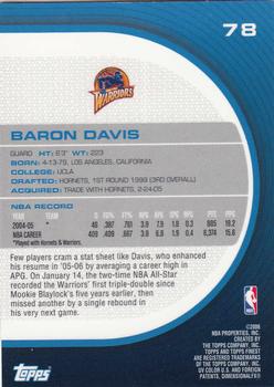 2005-06 Finest #78 Baron Davis Back