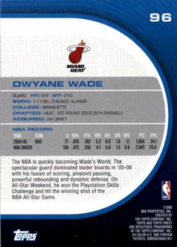 2005-06 Finest #96 Dwyane Wade Back