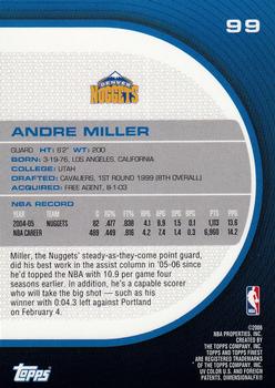 2005-06 Finest #99 Andre Miller Back
