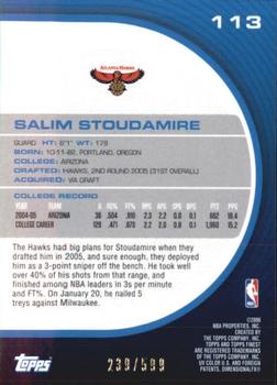2005-06 Finest #113 Salim Stoudamire Back