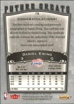 2005-06 Fleer Greats of the Game #116 Daniel Ewing Back