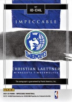 2021-22 Panini Impeccable - Indelible Ink #ID-CHL Christian Laettner Back