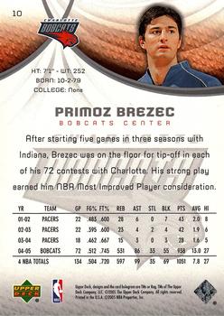 2005-06 SP Game Used #10 Primoz Brezec Back