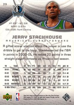 2005-06 SP Game Used #23 Jerry Stackhouse Back