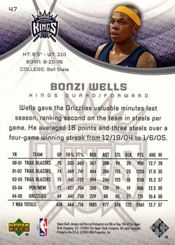 2005-06 SP Game Used #47 Bonzi Wells Back