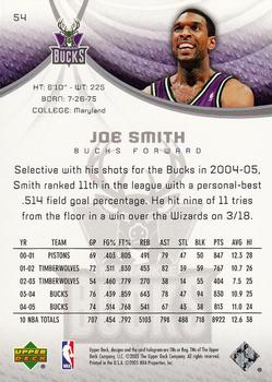 2005-06 SP Game Used #54 Joe Smith Back
