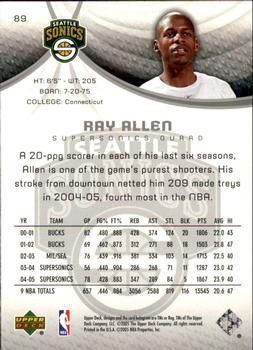 2005-06 SP Game Used #89 Ray Allen Back