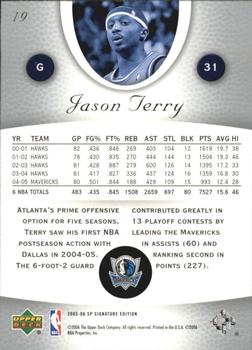 2005-06 SP Signature Edition #19 Jason Terry Back