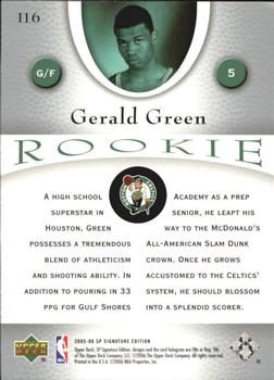 2005-06 SP Signature Edition #116 Gerald Green Back