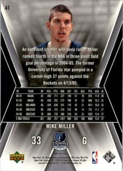2005-06 SPx #41 Mike Miller Back