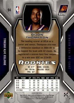2005-06 SPx #94 Dijon Thompson Back