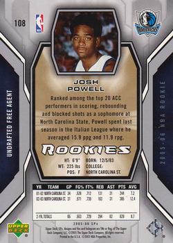 2005-06 SPx #108 Josh Powell Back