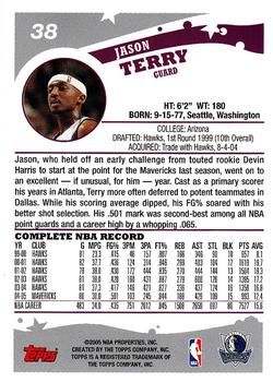 2005-06 Topps #38 Jason Terry Back