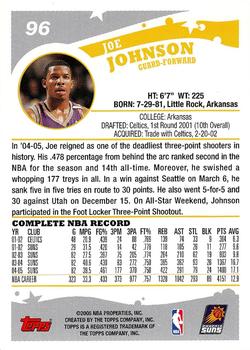 2005-06 Topps #96 Joe Johnson Back