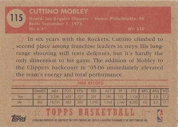 2005-06 Topps 1952 Style #115 Cuttino Mobley Back