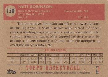 2005-06 Topps 1952 Style #158 Nate Robinson Back
