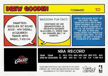 2005-06 Bazooka #10 Drew Gooden Back