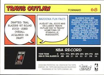 2005-06 Bazooka #68 Travis Outlaw Back