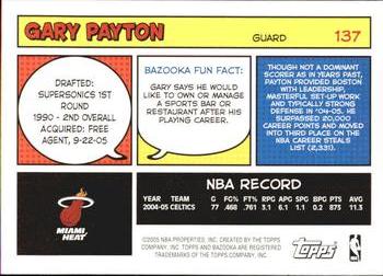 2005-06 Bazooka #137 Gary Payton Back